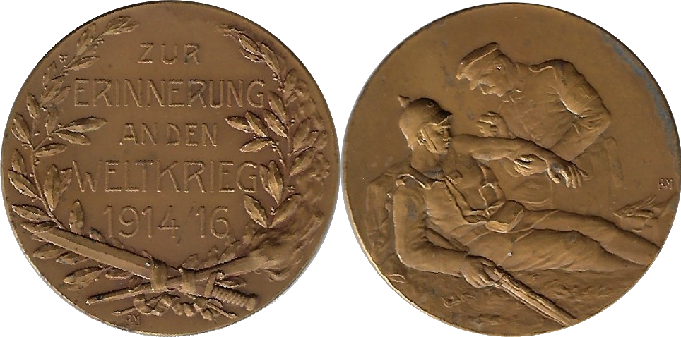 1914/16 - Medaille mit Militärmotiv
